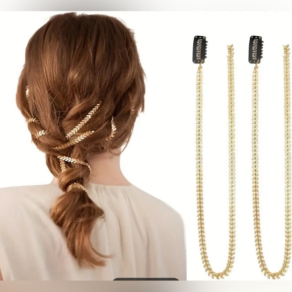 Luxury Wheat Chain bread Gold Hair Chain New ✨✨ - Picture 2 of 6